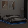 vidaXL Bedframe met LED-verlichting zwart 160x200 cm
