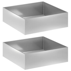 vidaXL Plantenbak 2 st zilver 80 x 80 x 30 cm Gegalvaniseerd staal