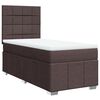 vidaXL Boxspring met matras stof donkerbruin 100x200 cm