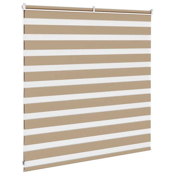 vidaXL Zebra Blind 150x100 cm stofbreedte 145,9 cm polyester zandbruin