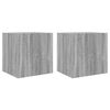 vidaXL Tv-wandmeubelen met LED 2 st 40,5x35x40 cm grijs sonoma eiken