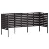 vidaXL Afvalcontainer scherm 249 x 85 x 113 cm Staal Zwart