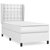 vidaXL Boxspring met matras kunstleer wit 90x190 cm