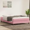 vidaXL Boxspring met matras fluweel roze 160x220 cm