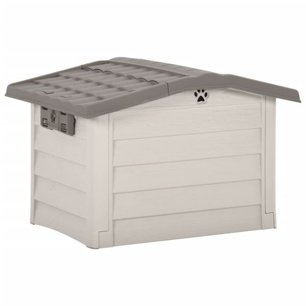 vidaXL Hondenhok 89x75x62 cm beige en bruin