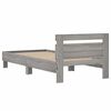 vidaXL Bedframe met hoofdbord en LED grijs sonoma eiken 100x200 cm
