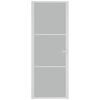 vidaXL Binnendeur 76x201,5 cm matglas en aluminium wit