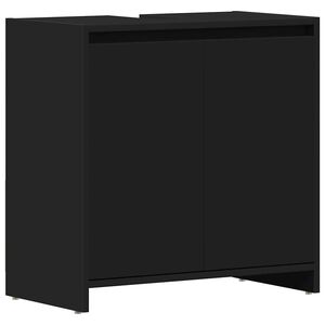 vidaXL Badkamerkast 60x33x61 cm bewerkt hout zwart