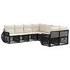 vidaXL Tuinbankenset 8 st 8-Aantal zitplaatsen Zwart poly rattan