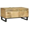 vidaXL Salontafel Bruin en zwart 80 x 50 x 40 cm Massief acaciahout