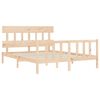 vidaXL Bedframe met hoofdbord massief hout