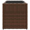 vidaXL Plantenbak met 2 potten 72x30x32 cm poly rattan bruin