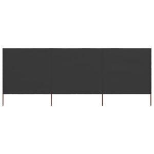 vidaXL Windscherm 3-panelen 400x160 cm stof antraciet