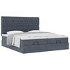 vidaXL Ottoman bed met matrassen 160x200cm fluweel donkergrijs