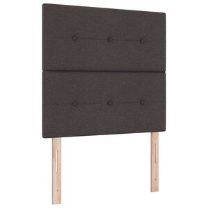 vidaXL LED Box Spring Bed met hoofdeinde Donkerbruin 80 x 200 cm Stof