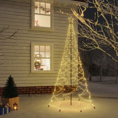 Mellow middelen wacht vidaXL Kerstboom met metalen paal en 500 LED's 3 m warmwit online kopen |  vidaXL.be