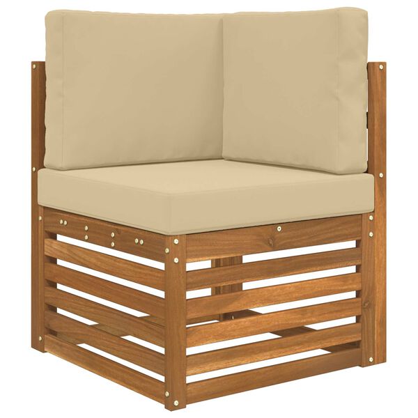 vidaXL Buiten bankkussen 3 pcs Beige Polyester