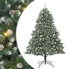 vidaXL Kunstkerstboom met 300 LED Groen 210 cm PVC en Plastic en Staal