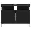 vidaXL Wastafelkast 80x30x60 cm bewerkt hout zwart