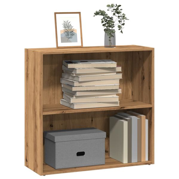 vidaXL Boekenkast 80x30x77 cm bewerkt hout artisanaal eikenkleurig