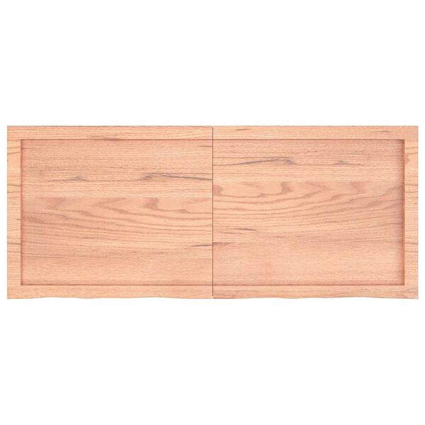 vidaXL Tafelblad 120x50x(2-4)cm behandeld massief eikenhout lichtbruin