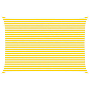 vidaXL Zonneschaduwzeil Geel en Wit 6 x 4 m 100% Polyester Oxford
