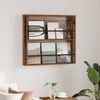 vidaXL Tijdschrift Rek met plank Oudhout 80 x 12 x 70 cm Bewerkt hout