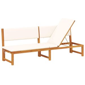 vidaXL Ligstoel Olie naturel 200 x 57 x 75cm Massief acaciahout