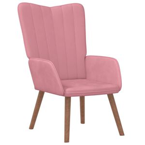 vidaXL Relaxstoel fluweel roze