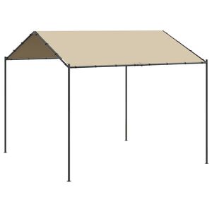 vidaXL Tuinpaviljoen 3x3 m staal en stof beige