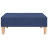 vidaXL Slaapbank 2-zits met voetenbank stof blauw