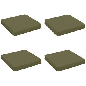 vidaXL 4-Piece Zitkussens VUGHT 4 st 100% Polyester Olijfgroen
