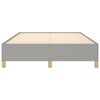vidaXL Bedframe zonder matras lichtgrijs 135x190 cm dubbele stof