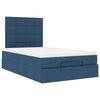 vidaXL Ottoman bed met matras en LED's 120x200cm stof blauw