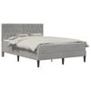 vidaXL Bedframe met matras Lichtgrijs 120 x 200 cm Fluweel