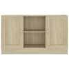 vidaXL Dressoir 120x30,5x70 cm bewerkt hout sonoma eikenkleurig