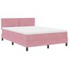 vidaXL LED Box Spring Bed met matras met LED Roze 160 x 200 cm Fluweel