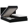 vidaXL Ottoman bed met matras met hoofdeinde 2 st Zwart Fluweel