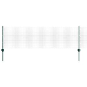 vidaXL gelast draadhek met palen 10 x 0,6 m PVC-Coated Staal Groen