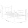 vidaXL Bedframe metaal wit 100x200 cm
