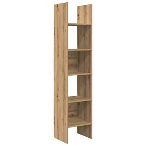 vidaXL Boekenkast 5-laags 40 x 35 x 180 cm Bewerkt hout Artisan Eiken