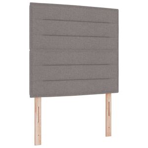 vidaXL LED Box Spring Bed met matras Taupe 120 x 200 cm Stof