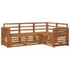 vidaXL Buiten bankenset 4 st Naturel Polyester