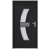 vidaXL Voordeur 88x200 cm PVC antracietkleurig