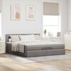 vidaXL Ottoman bed met matras 180x200cm stof taupe