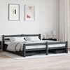 vidaXL Bedframe met 4 lades massief grenenhout donkergrijs 180x200 cm