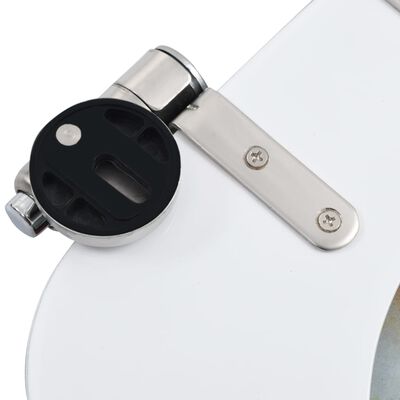 vidaXL Toiletbril met soft-close deksel kiezelstenen MDF