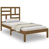 vidaXL Bedframe massief hout honingbruin 75x190 cm