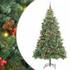vidaXL Kunstkerstboom met LED -striplichten Groen 240 cm PVC en Metaal