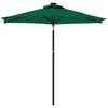 vidaXL Parasol met LED's en stalen paal 225x225x212 cm groen
